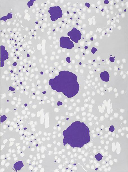 擦れ違い「遠くの紫 近づく白斑」　2010　キャンバスに油彩　131.0 x 97.3 cm